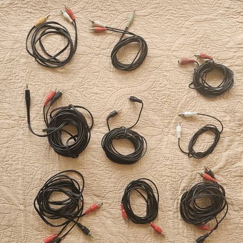 Audio cables set used, various types