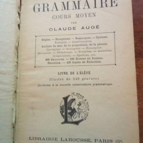 French grammar book petit la rousse used, moderate condition
