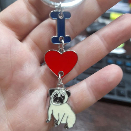I Love Dog Keychain