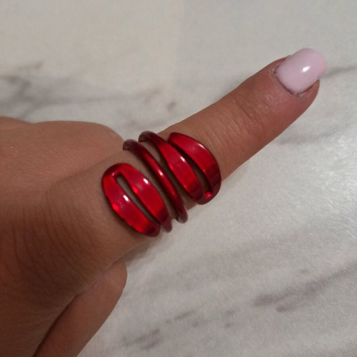 Ring burgundy glossy