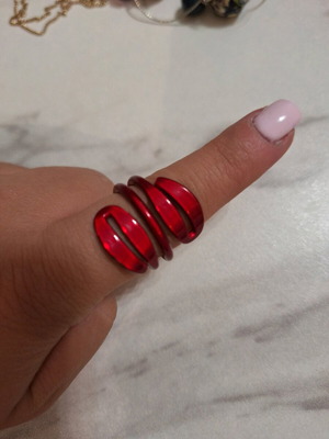 Ring burgundy glossy