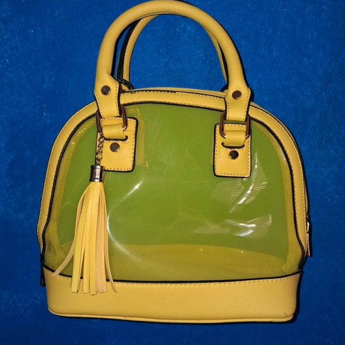 Yellow handbag with inner bag like new