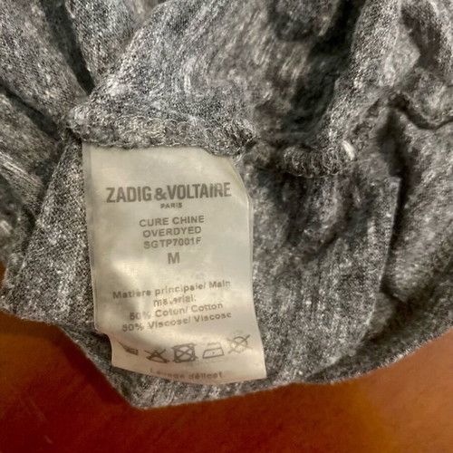 Zadig & Voltaire Tshirt used, grey melange, size M