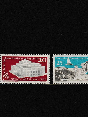 DDR stamp series 1960 used, Leipzig Autumn Fair