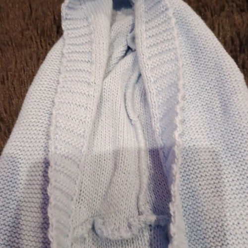 Knitted cardigan like new one size blue