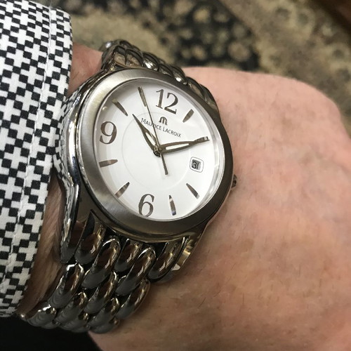 Maurice Lacroix wristwatch new men's with scratch-resistant sapphire and waterproof