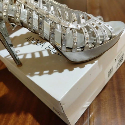 Anna Field silver sandals like new, size 40, 12 cm heel