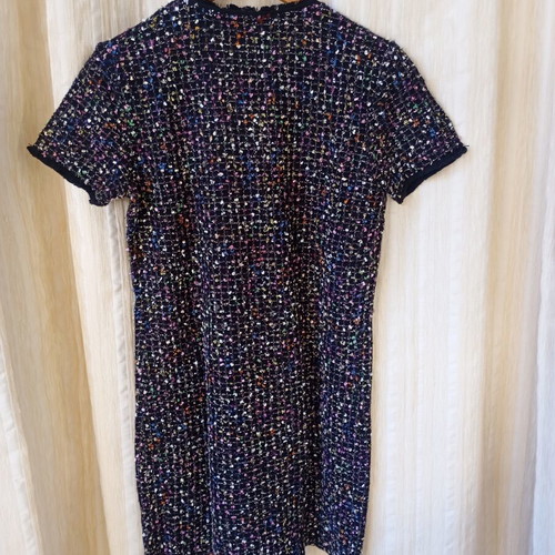 Tweed knitted Mango office dress like new, black, size M
