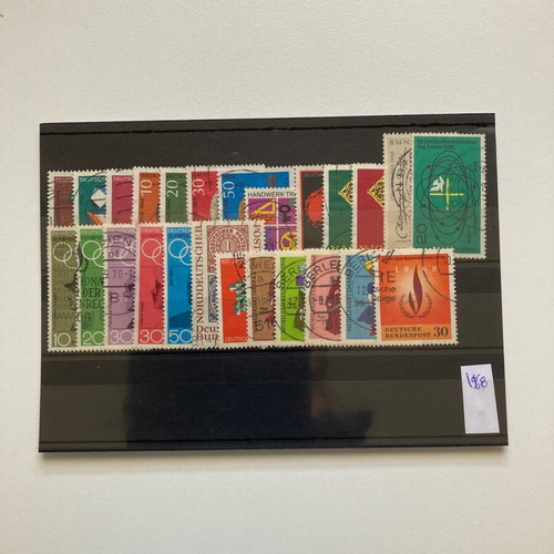 German stamps used, complete series 1968