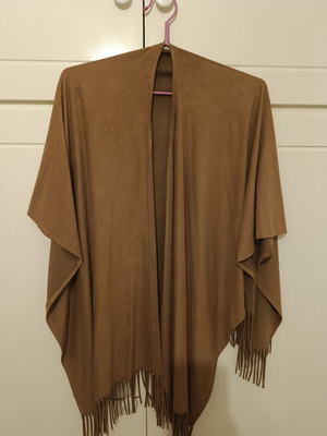 Celestino tan cape like new with fringes