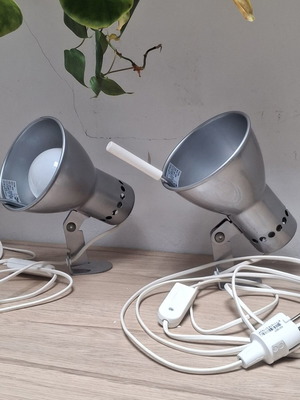 Ikea Jojka spots used, set of 2 with cord, switch and plug