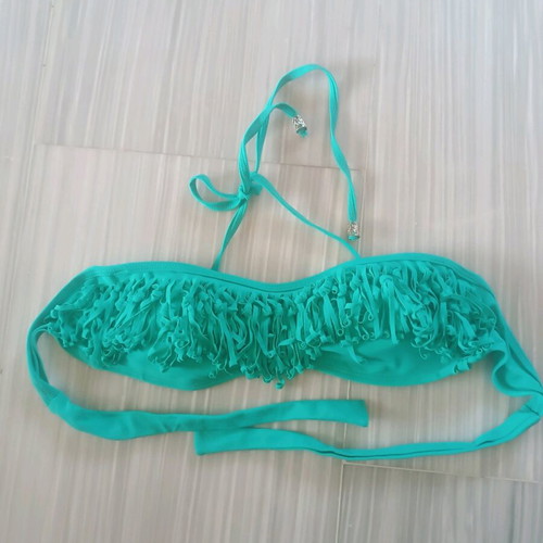Swimwear top new, turquoise, size medium
