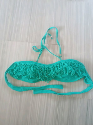 Swimwear top new, turquoise, size medium