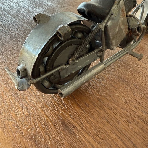 Decorative Harley-type motorcycle like new, metal construction