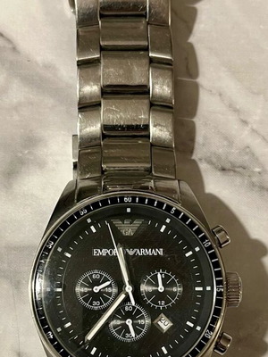 Emporio Armani ανδρικό ρολόι χρονογράφος μεταχειρισμένο με κουτί και απόδειξη