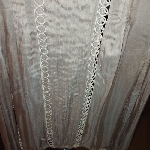 Zini silk shirt with fringes like new, size M 38 beige