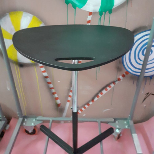 Plastic table with metal frame, new