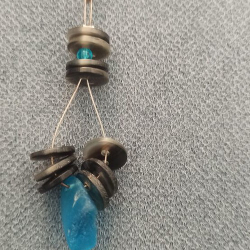 Earrings new, blue