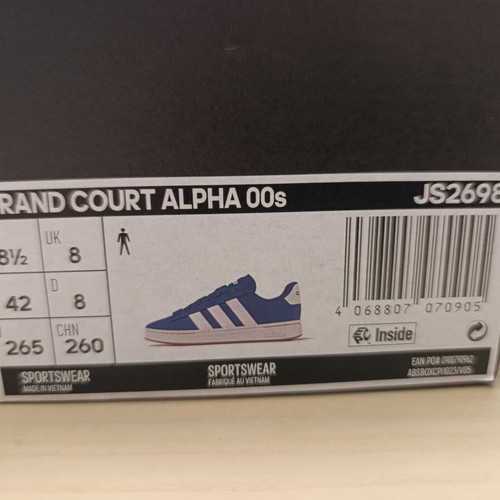 Adidas Grand Court Alpha 00s sneakers new, blue and white