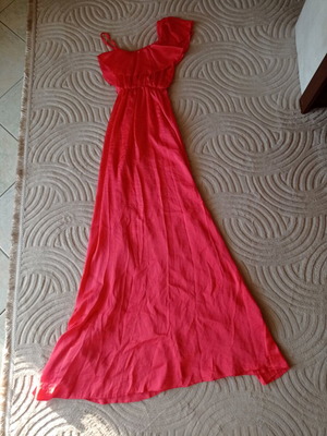 Lipsy London maxi dress coral color size S like new
