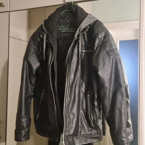 Funky Buddha jacket black, faux leather, like new