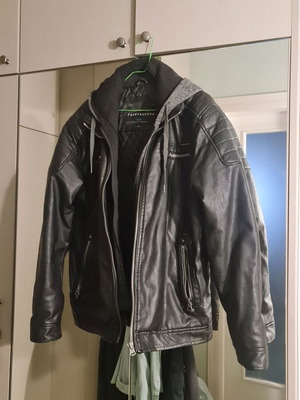 Funky Buddha jacket black, faux leather, like new