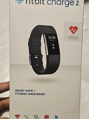 Fitbit Charge 2 μαύρο σαν καινούργιο με όλα τα παρελκόμενα