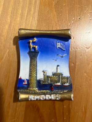 Rhodes fridge magnet used