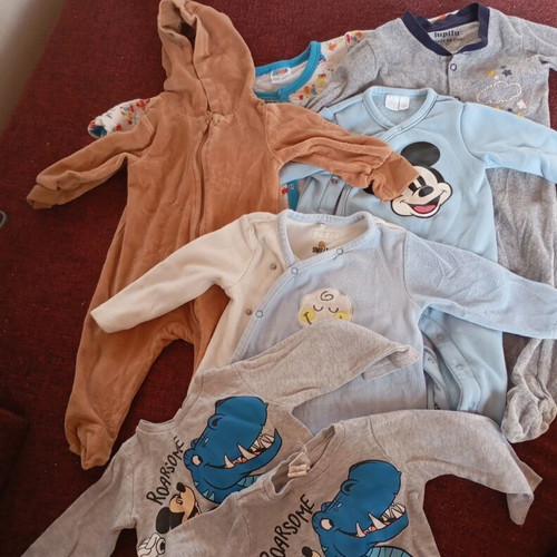 Baby boy winter rompers pack, size 68-74, 5 pieces