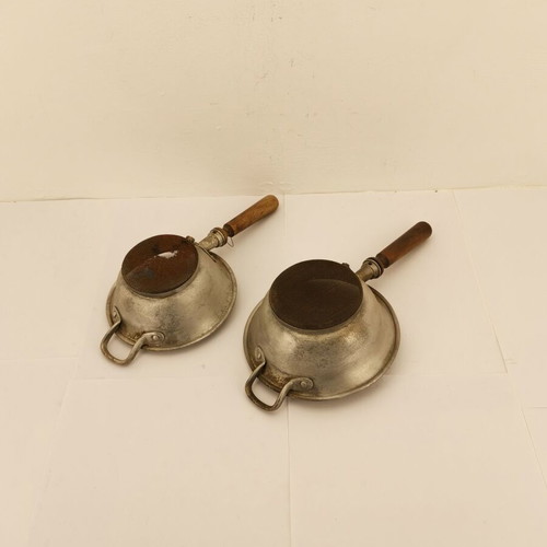 Set of two vintage sieves small and large, used, 1950s