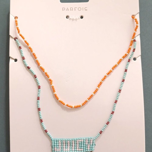 Parfois beaded necklace set with colorful beads, new
