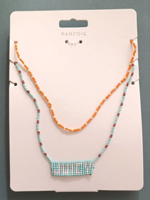 Parfois beaded necklace set with colorful beads, new