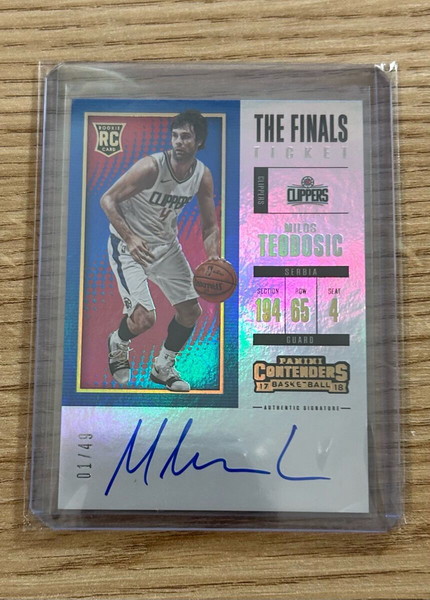 Κάρτα με on card αυτόγραφο Milos Teodosic Rookie LA Clippers Panini 1/49 Ολυμπιακός