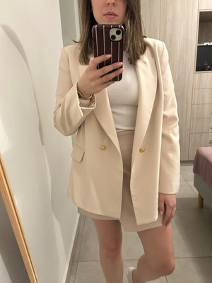 Mind Matter suit set with skirt new, beige, size M
