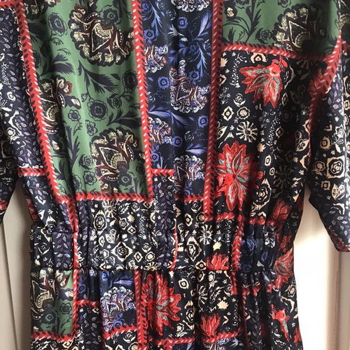 Zara printed draped dress like new with side bow