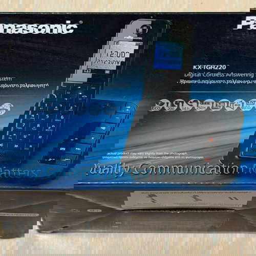 Panasonic Ασύρματο Τηλέφωνο KX-TGH220GRB Μαύρο Καινούργιο