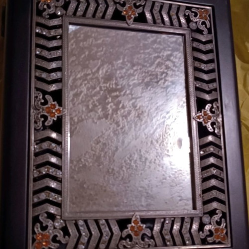 Key wallet new with wood effect and mirror finish