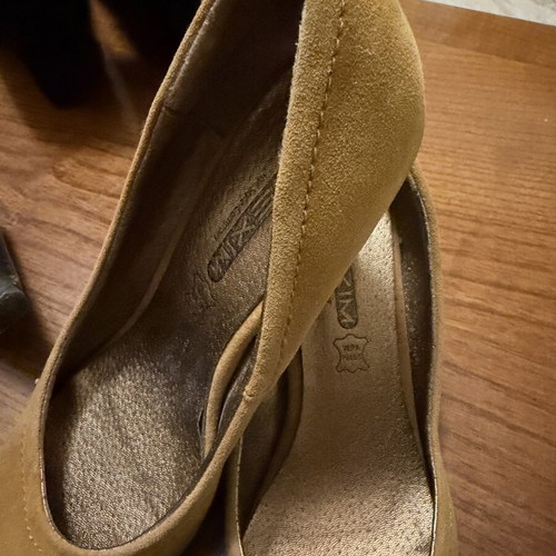 Dexim suede pumps size 39 used, brown and orange