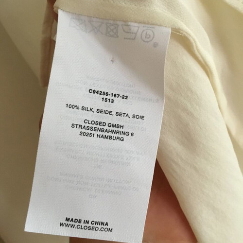 Silk summer ivory top CLOSED, size S, like new