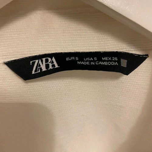Λευκό πουκάμισο Zara ριπ ατσαλάκωτο σαν καινούργιο, small