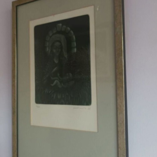 Andreas Bistis drypoint engraving artwork 42x30 cm