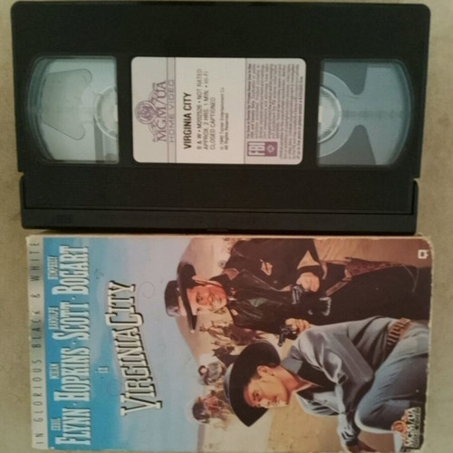 Errol Flynn Virginia City videocassette like new, classic western
