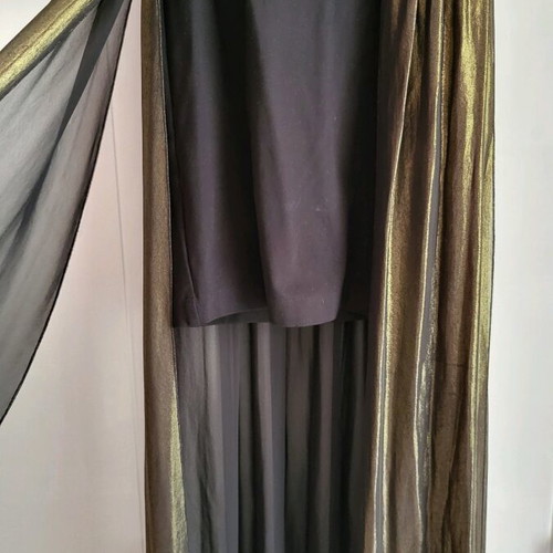 Toi&Moi Medium dress like new, black mini strapless with metallic skirt