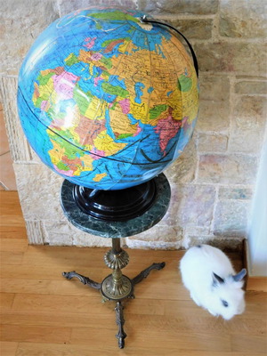 Large vintage globe used 55x45