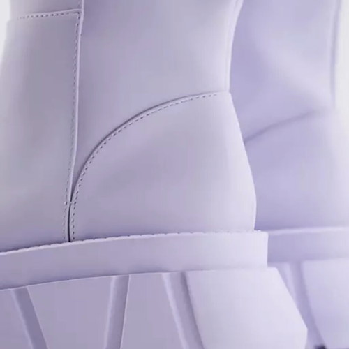 Lavender Pull & Bear Chunky Boots new, size 38, waterproof thermoplastic