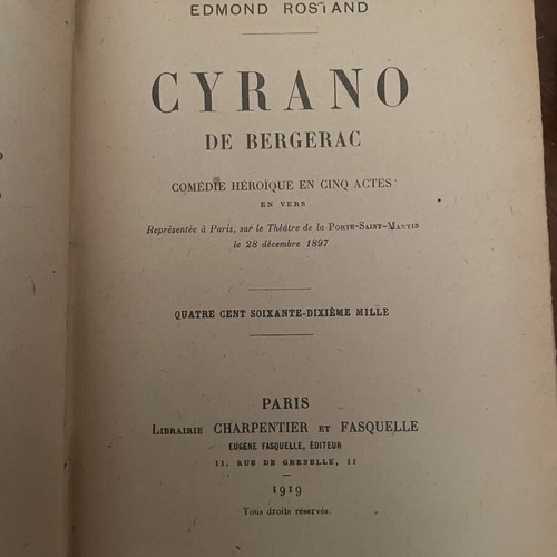 Two Edmond Rostand Works Cyrano de Bergerac and L’Aiglon used, French