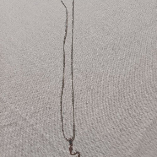 Snake pendant silver necklace like new