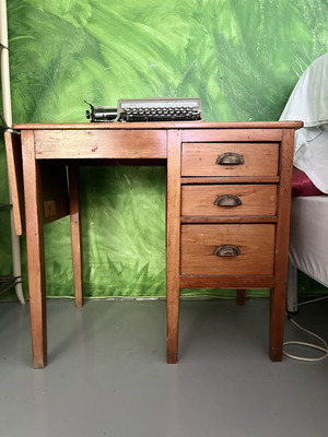 Antique Typewriter Desk used, solid wood, vintage style