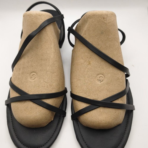 H&M Black Strappy Sandals with Low Block Heel Size 41 like new