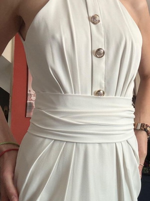 Midi summer dress white like new, size XS